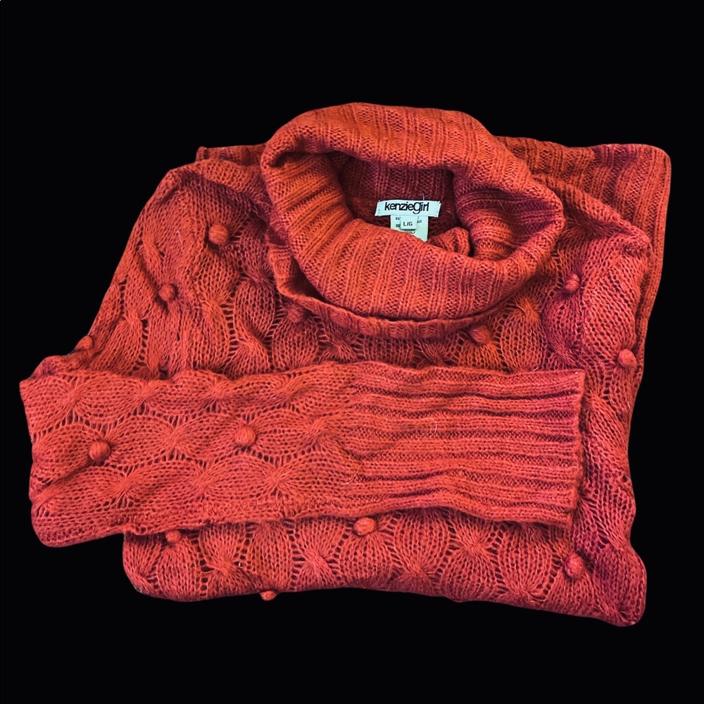 Kenzie Girl Lightweight Peek-Through Textured Sweater